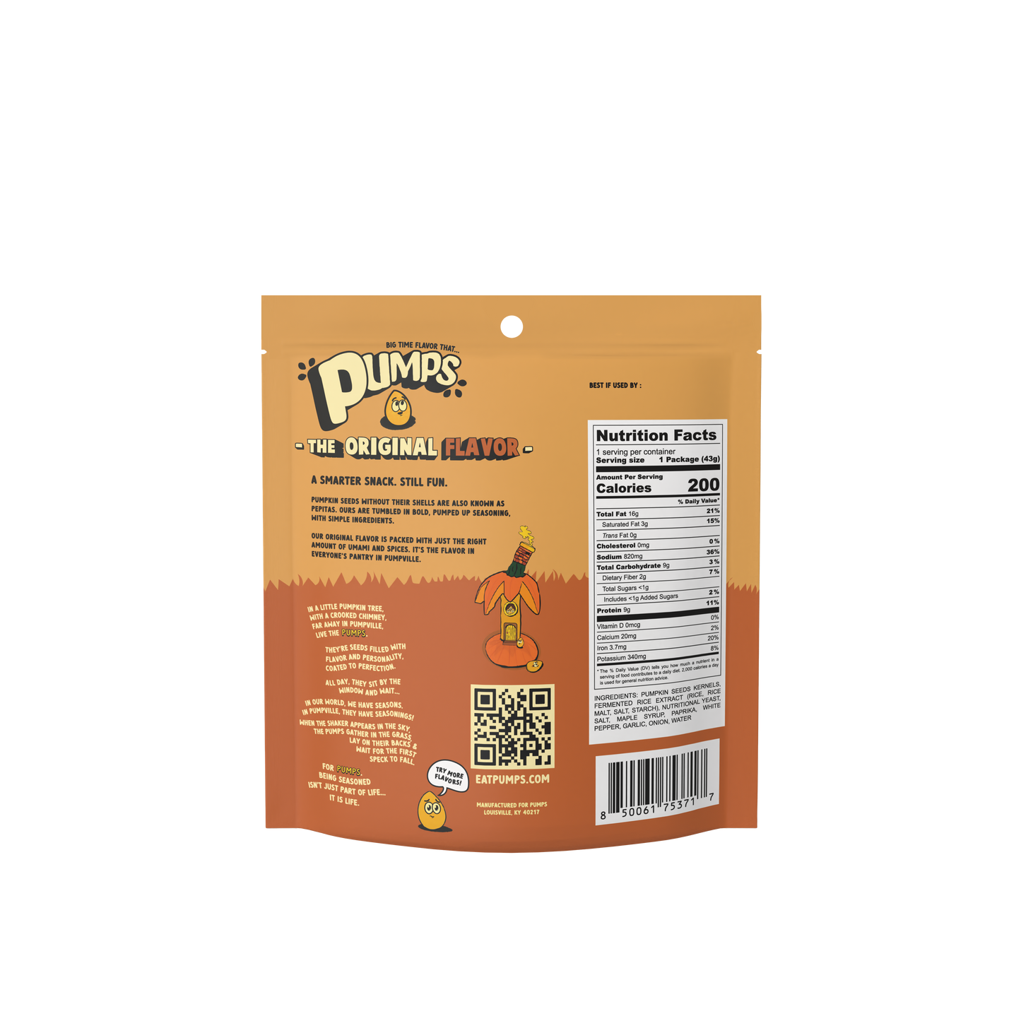 Louisville Brands - Pumps Toasted Pumpkin Seeds - The Original Flavor