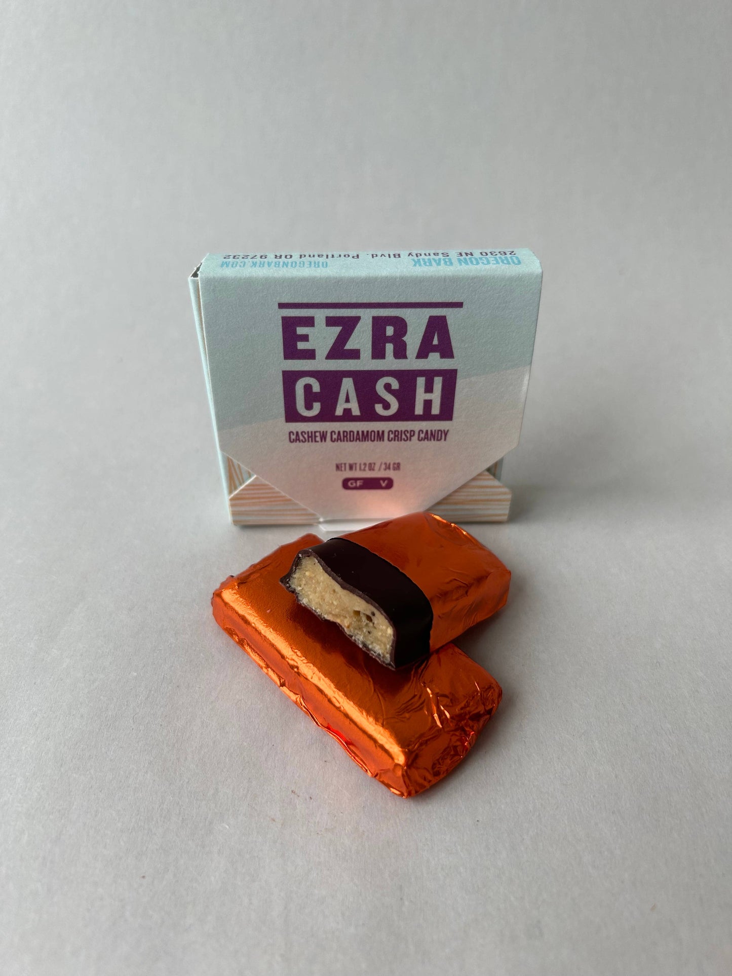 Oregon Bark - Ezra Cash - Cashew Cardamom Crisp Candy in Dark Chocolate