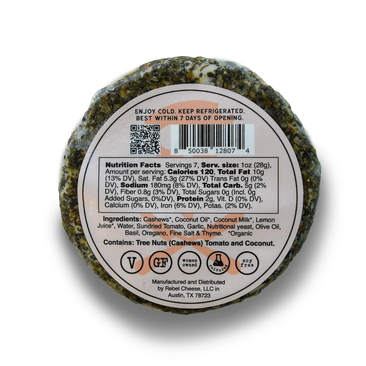 Rebel Cheese - Tomato Herb Fromage - 7 oz
