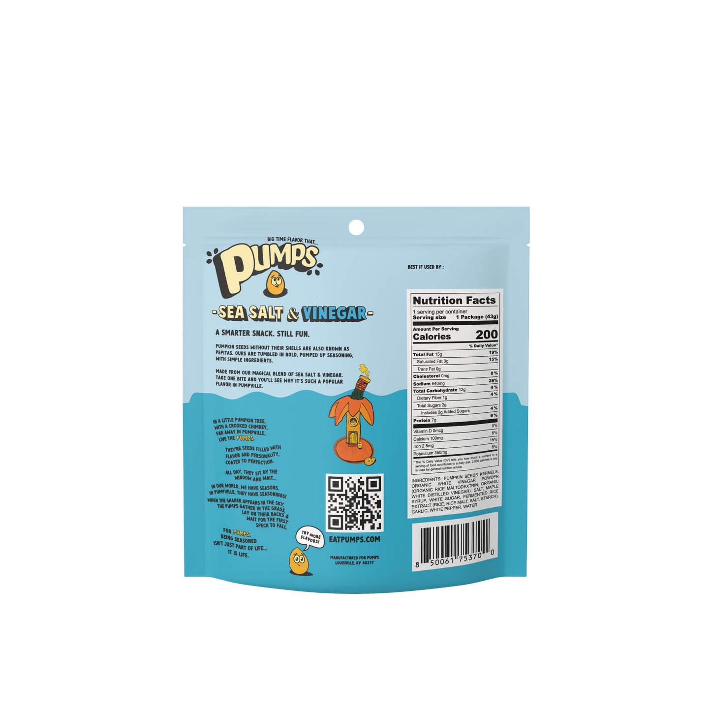 Louisville Brands - Pumps Toasted Pumpkin Seeds - Sea Salt & Vinegar