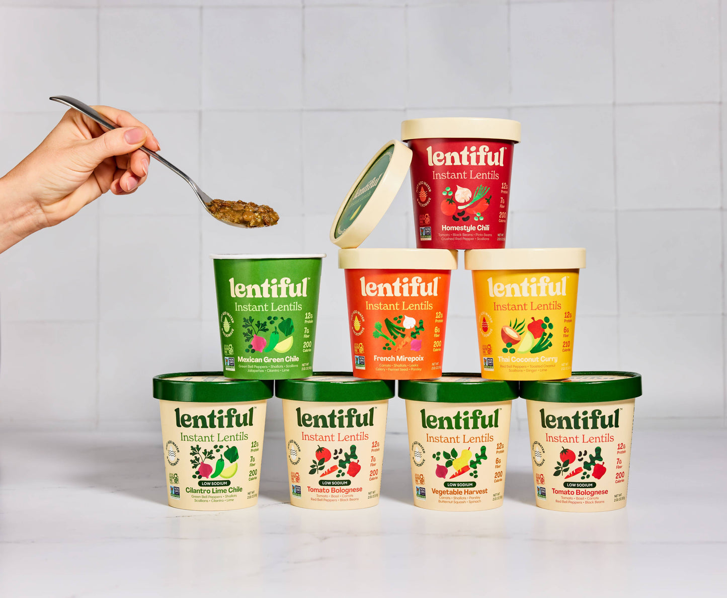 Lentiful - Low Sodium Cilantro Lime Chile Instant Lentils