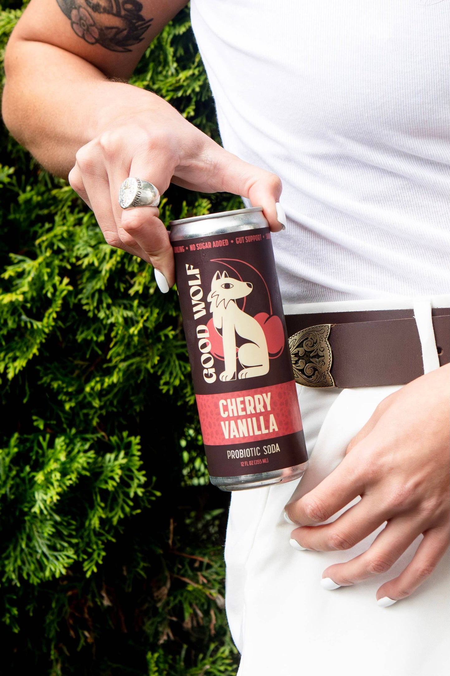 Good Wolf Beverages - Cherry Vanilla Probiotic Soda - No Added Sugar; Hand-Crafted