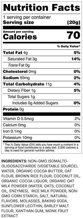 Whims Delights Inc. - Oat Milk Chocolate Caramel Cookie Bar - Pouch