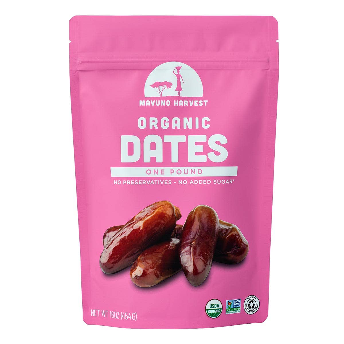 Mavuno Harvest - Pitted Dates, 6-pack case: 4 OZ