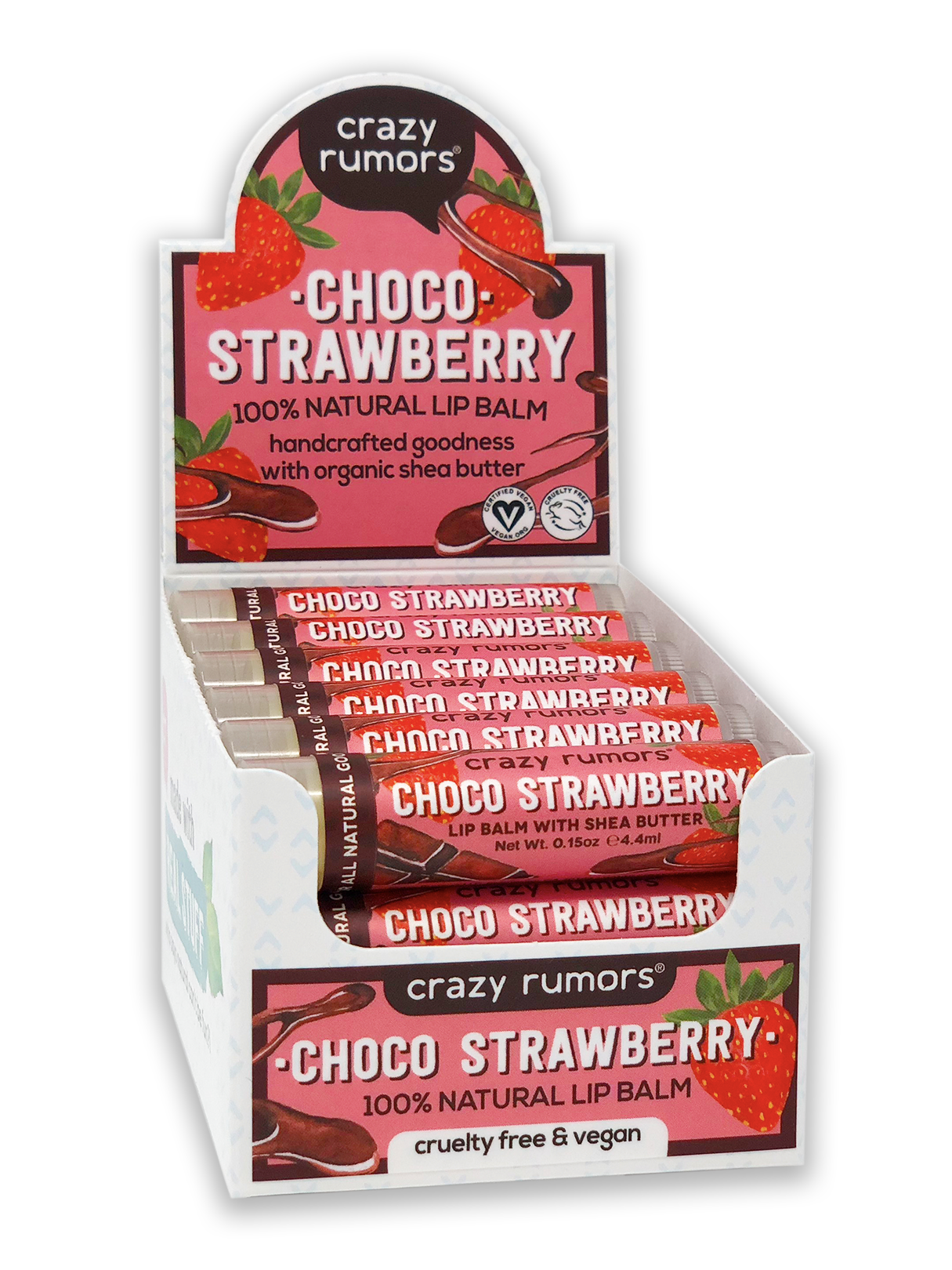Crazy Rumors - All Natural, Vegan Choco Strawberry Lip Balm