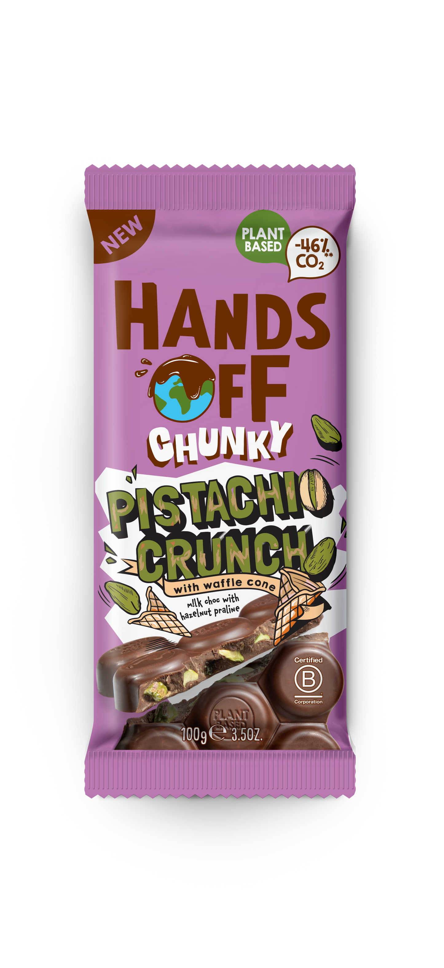 Belgium's Chocolate Source - Hands Off Chunky Pistachio Crunch Bar