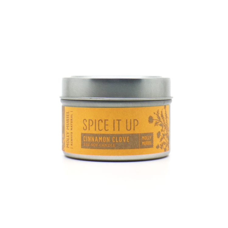 Molly Muriel Bath + Body - SPICE IT UP (CINNAMON CLOVE) TRAVEL CANDLE – 3OZ