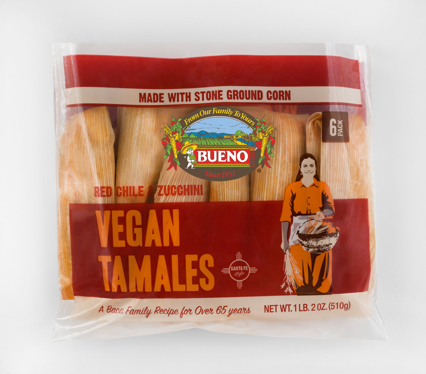 Bueno Vegan Tamales Red Chile & Zicchini