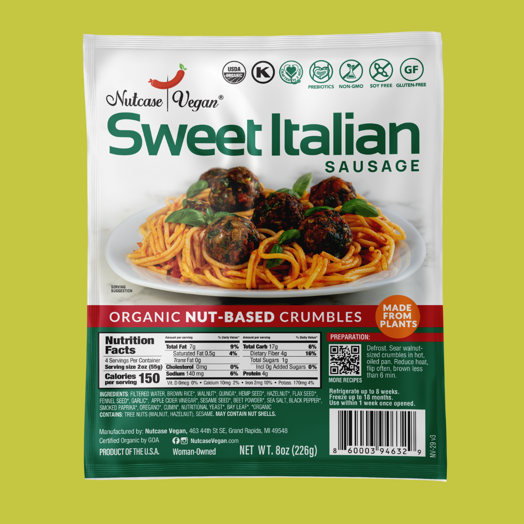 Nutcase Vegan - Sweet Italian Sausage Crumbles