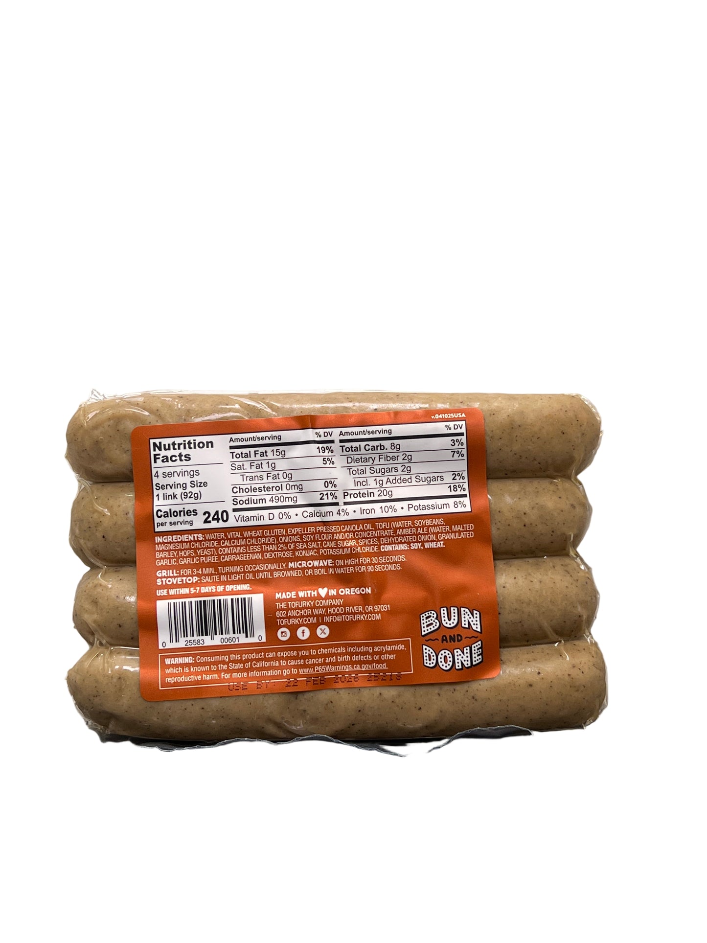 Tofurky Beer Brats