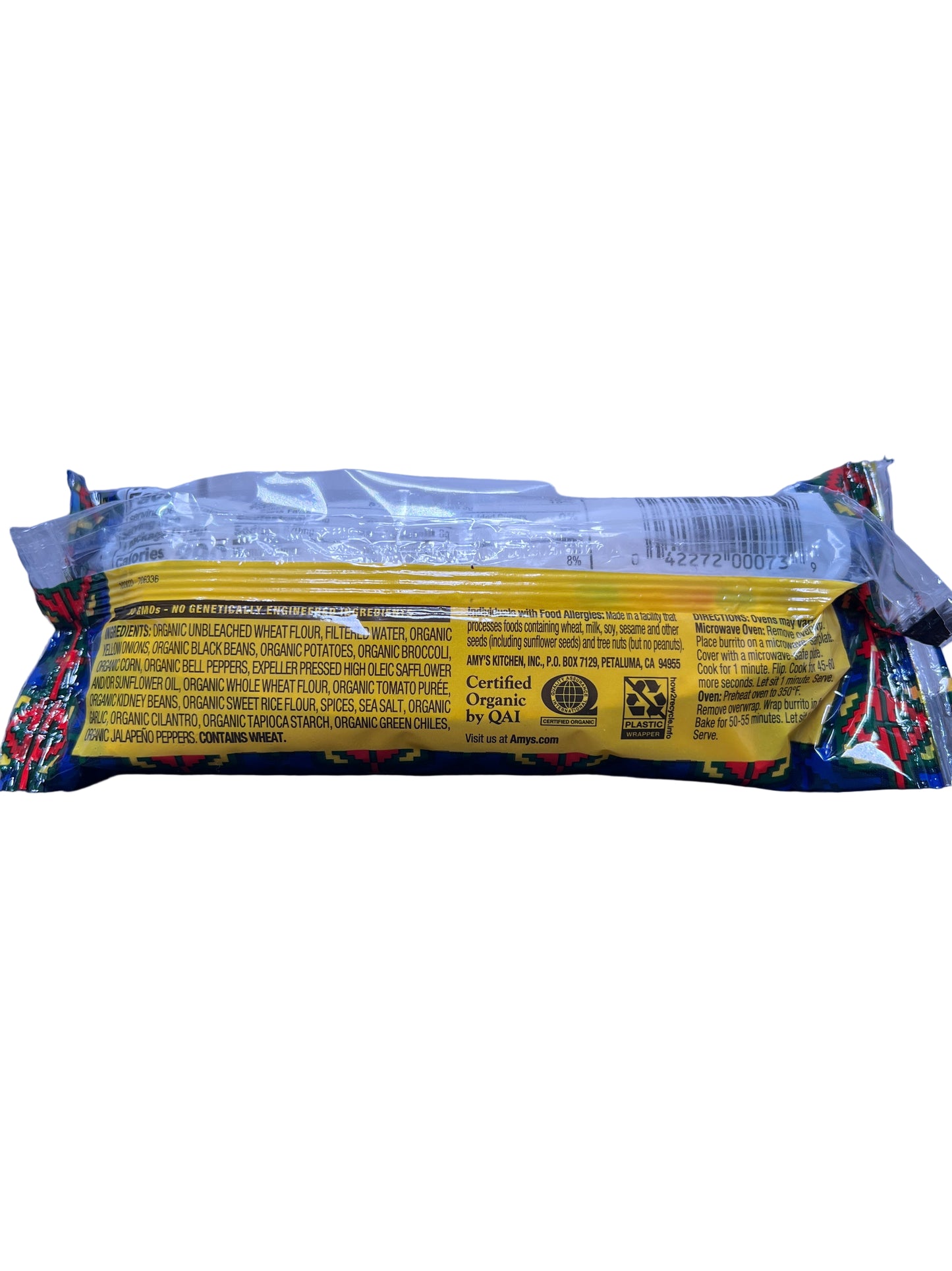 Amy's Vegan Black Bean Burrito