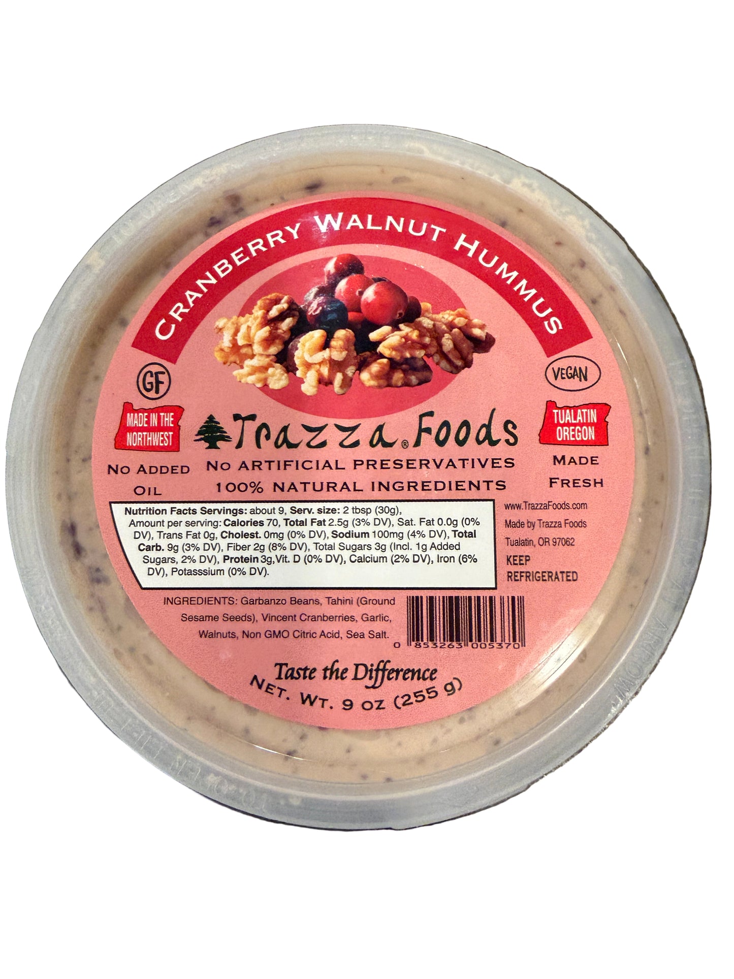 Trazza Cranberry Walnut Hummus
