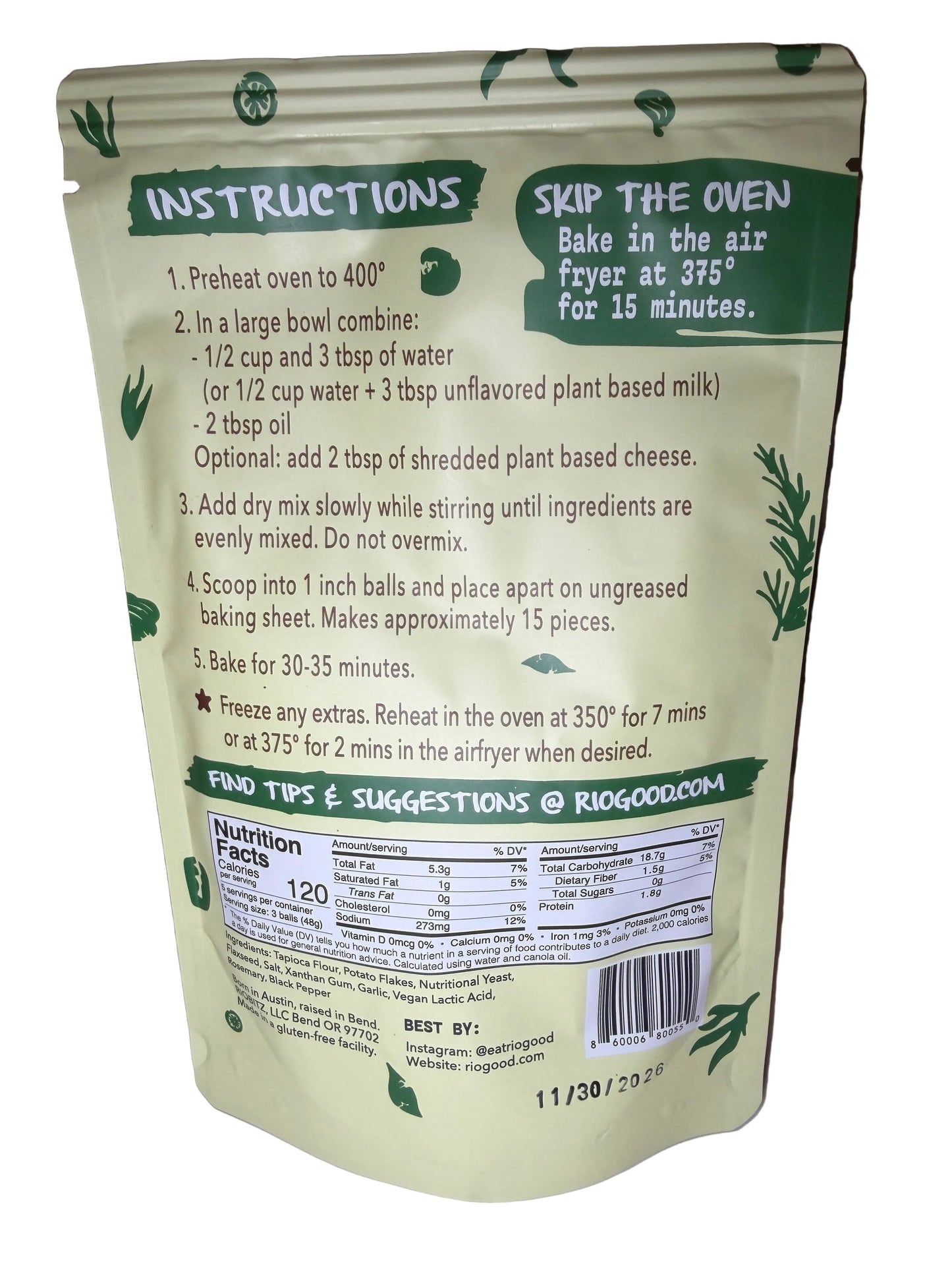 Rio Good Ch-Easy Bread Tuscan Rosemary