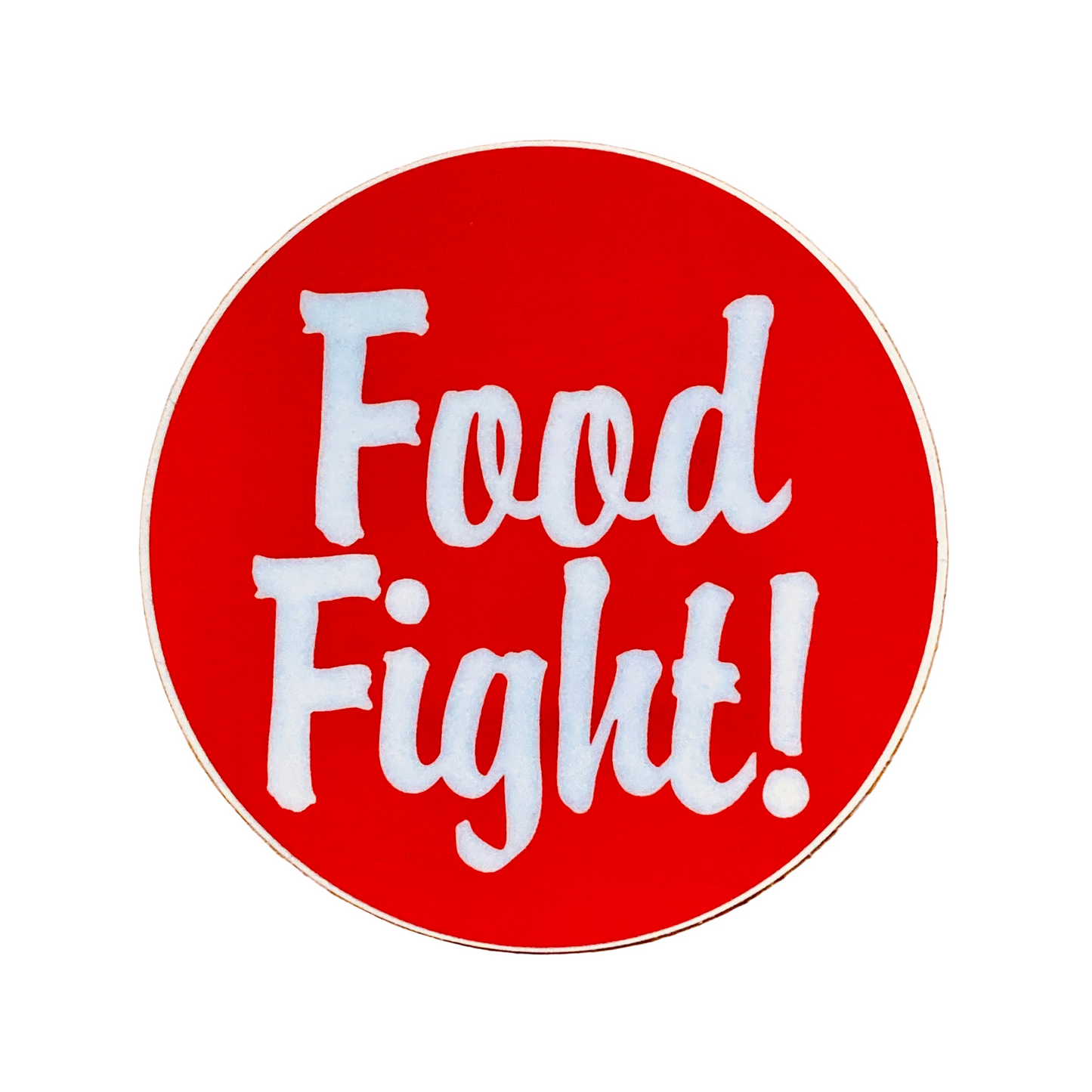 Food Fight! Round Logo Sticker