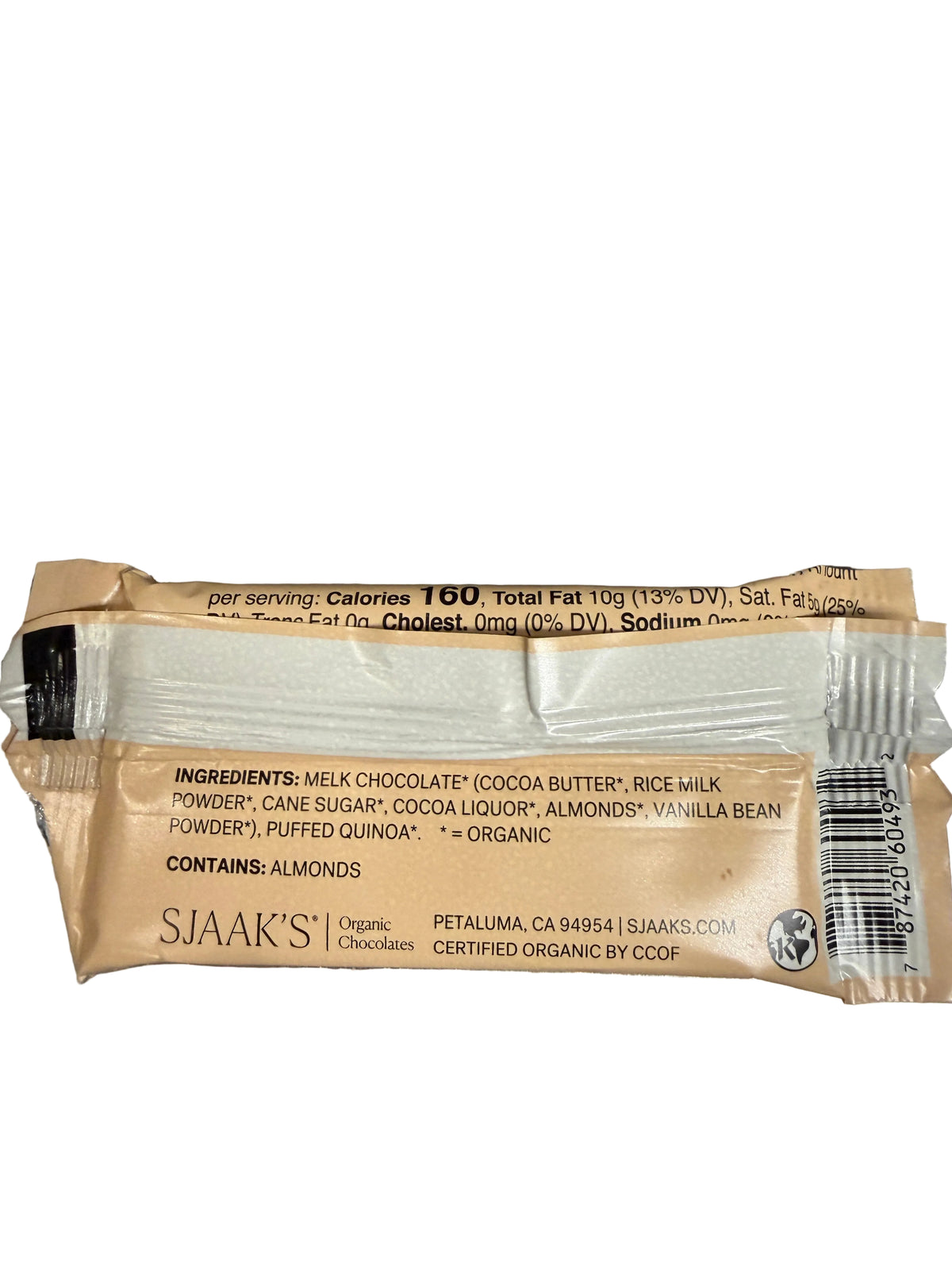 Sjaak's - Puffed Quinoa Melk Chocolate Bar