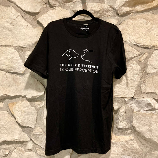 Vegan Outfitters "The Only Difference Is Perception" T-Shirt (Unisex)