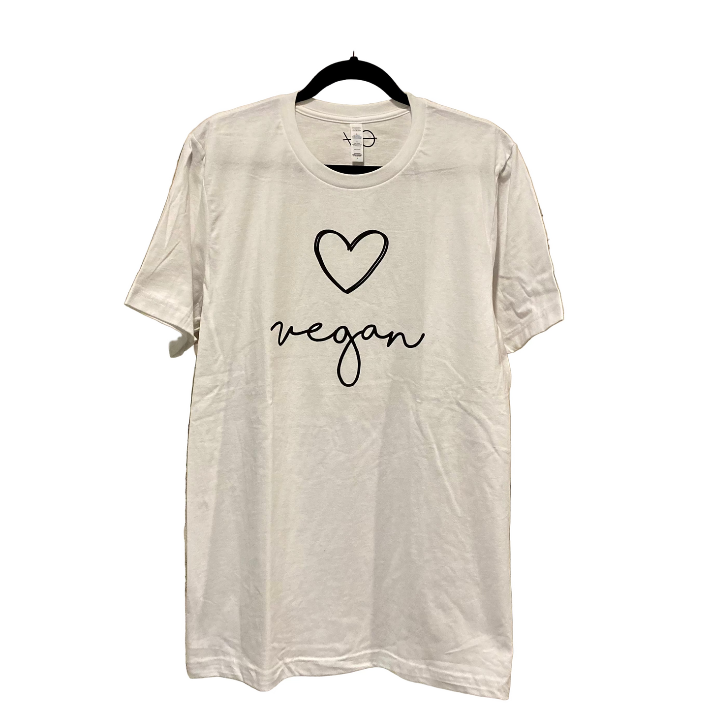 Vegan Outfitters Vegan Heart Script T-Shirt (Unisex)