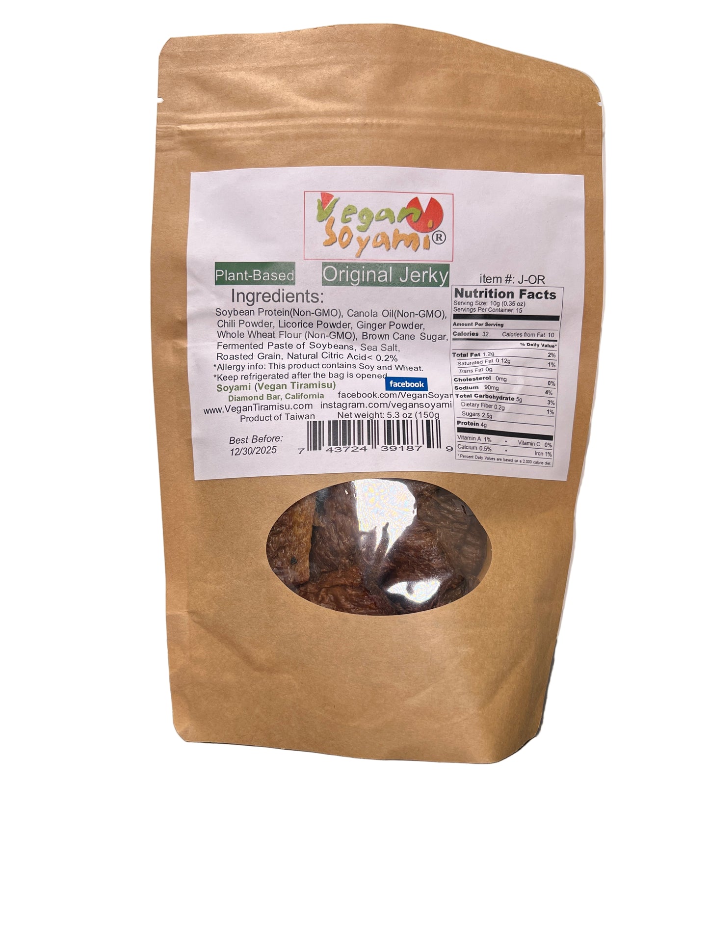 Vegan Soyami Original Jerky