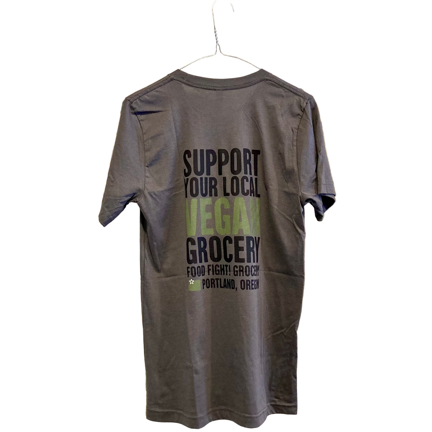 Food Fight! "Support Your Local Vegan Grocery" T-Shirt