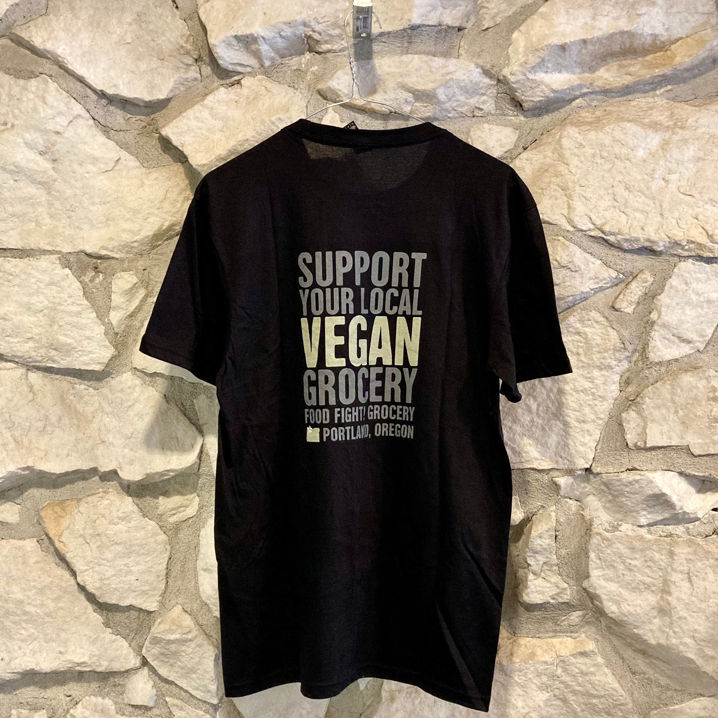 Food Fight! "Support Your Local Vegan Grocery" T-Shirt