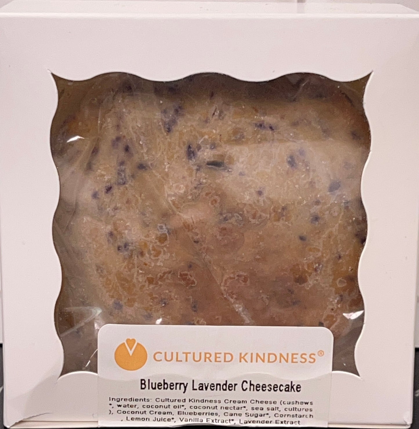 Cultured Kindness Blueberry Lavender Cheesecake