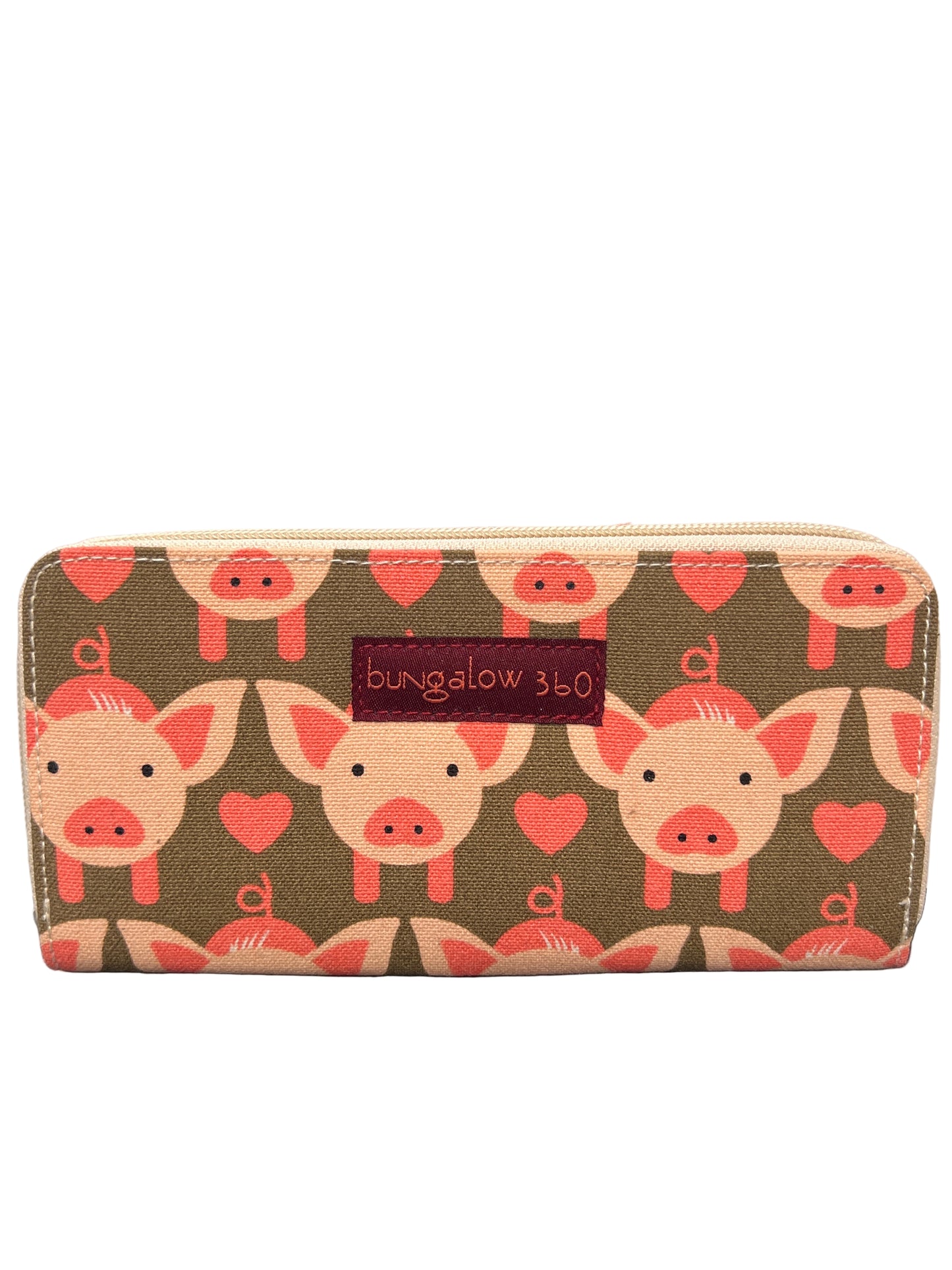 Bungalow360 Zip Around Wallet "Pigs"