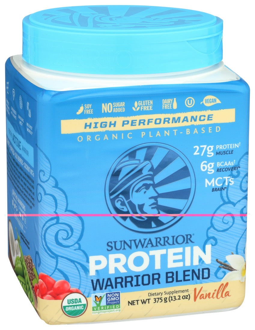 Sunwarrior - 375g Warrior Blend Vanilla Vegan Pea Protein Powder