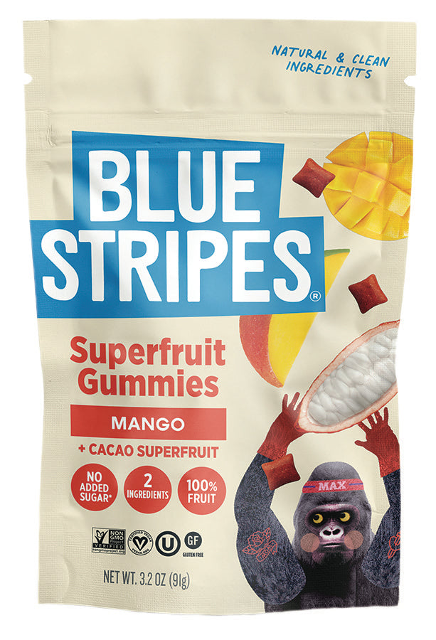 Blue Stripes - Superfruit Gummies Mango + Cacao Superfruit