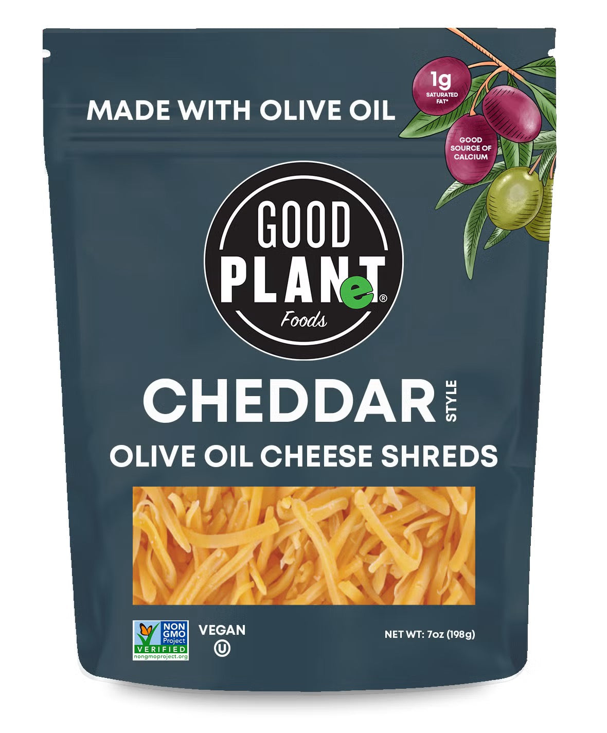 Good Planet Foods Cheddar Olive Oil Cheese Shreds