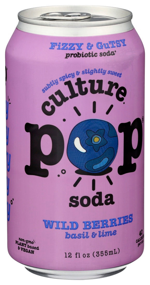 Culture Pop Soda - Wild Berries Probiotic Soda