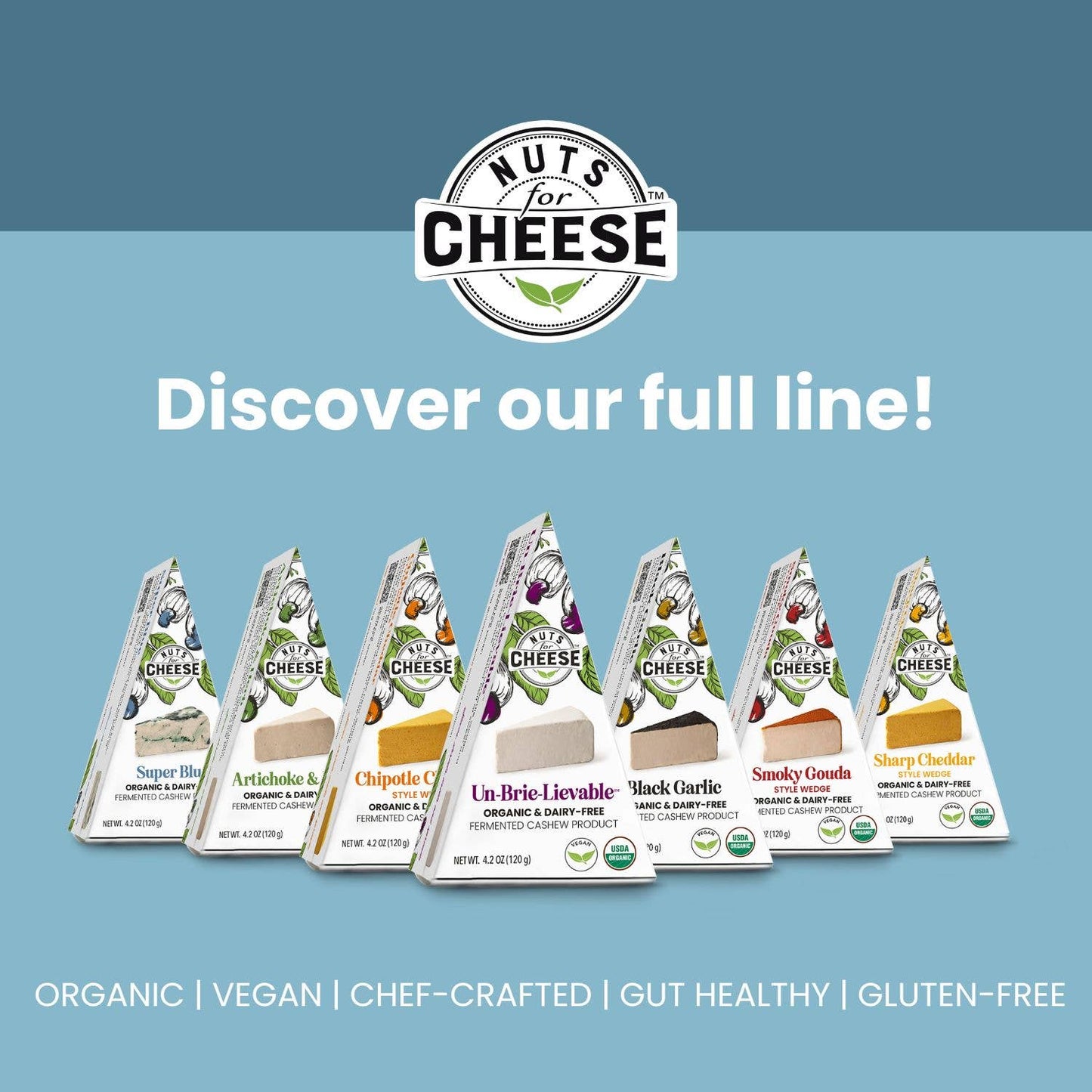 Nuts For Cheese - Un-Brie-Lievable™ Cashew Cheese Wedge | Organic | Vegan