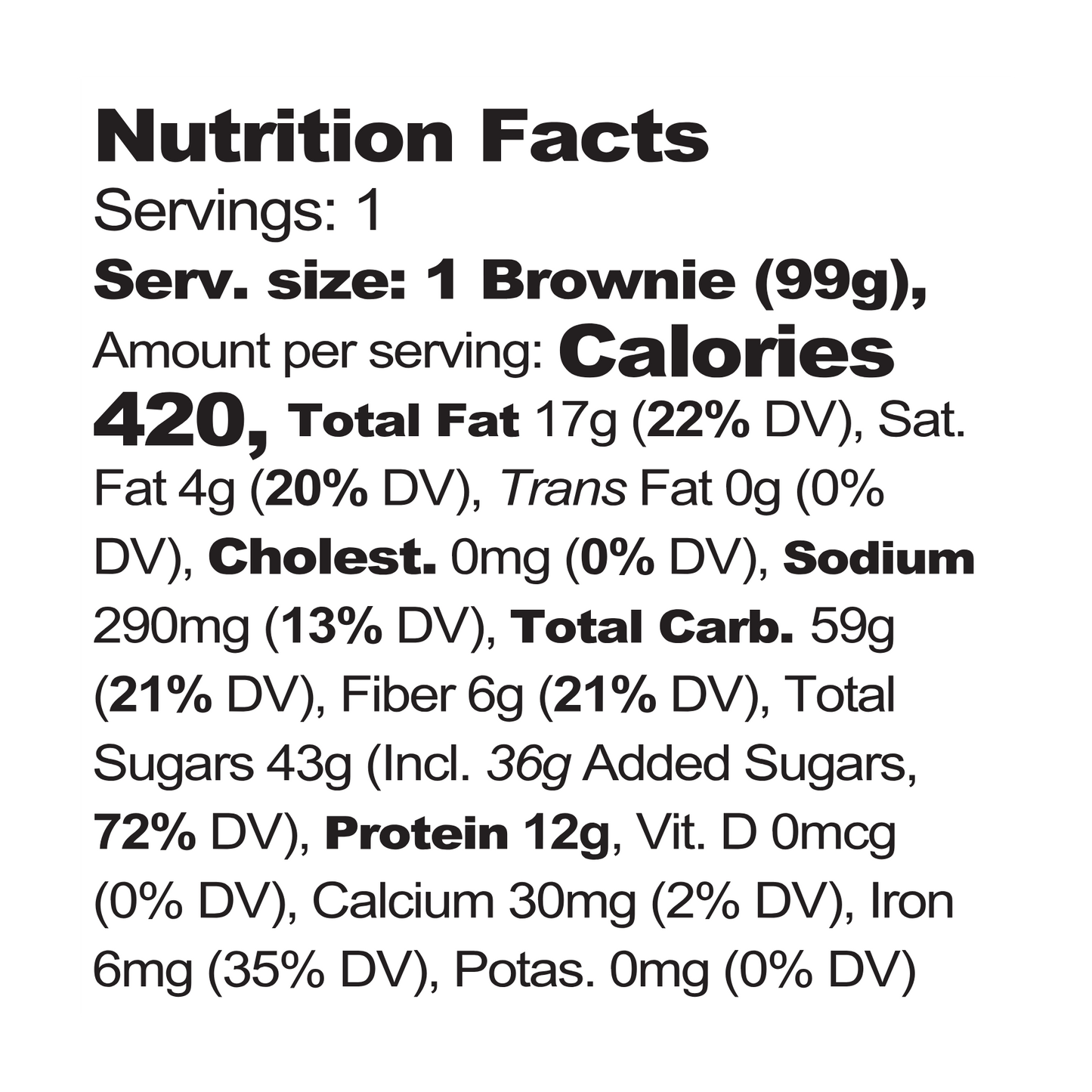 Baked by Sticky - High-Protein Vegan Fudgetastic Brownie, 12g Protein