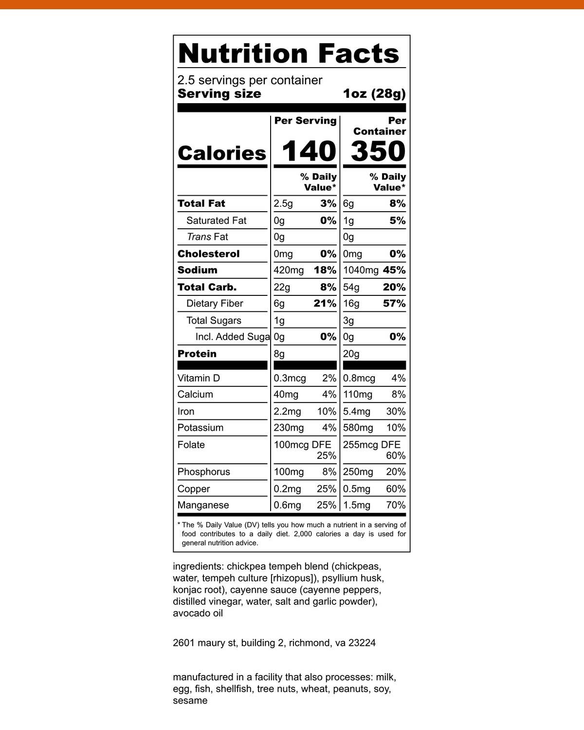 Chaotic Good Tempeh - Buffalo Tempeh Jerky 2.5 oz