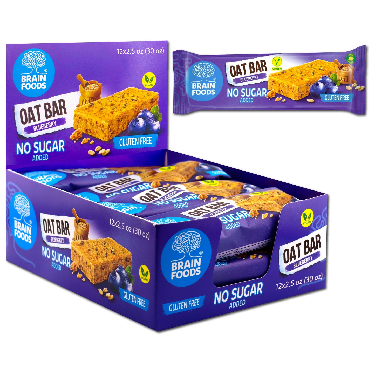 BRAIN FOODS- Oat Bars (Blueberry)