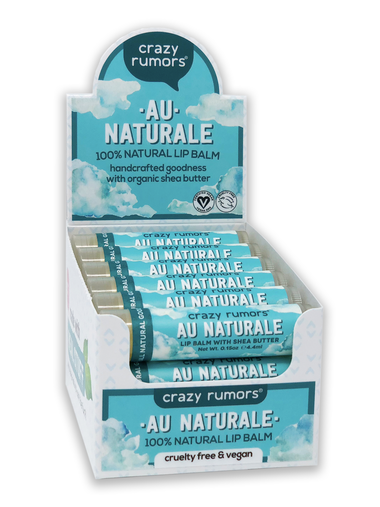 Crazy Rumors - All Natural, Vegan Au Naturale Flavor Free Lip Balm