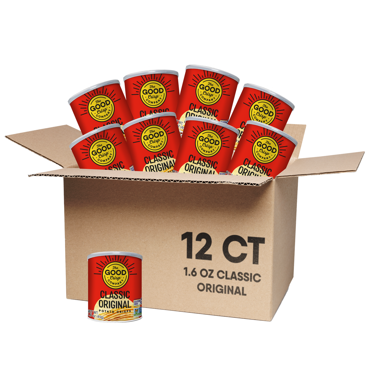 The Good Crisp Company - Classic Original Chips - 1.6oz Mini Cans