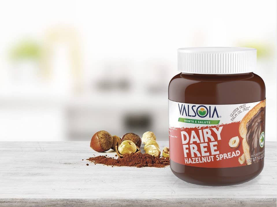 Fine Italian Food - Valsoia Dairy-Free Hazelnut Spread with Cocoa, 14 oz.