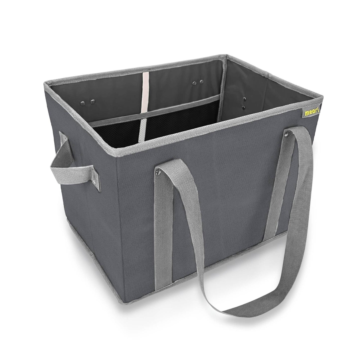 meori Inc - Reusable Grocery Basket Tote Collapsible: Lava Black / Insulated