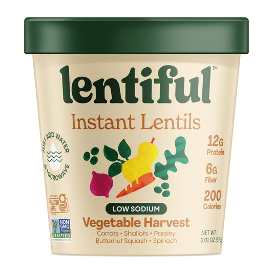 Lentiful - Low Sodium Vegetable Harvest Instant Lentils 8-Pack