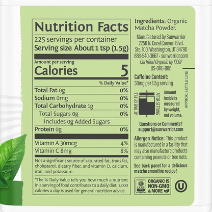 Sunwarrior - Organic Matcha Drink Powder