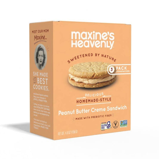 Maxine's Heavenly - Peanut Butter Creme Sandwiches - 3 PK Box