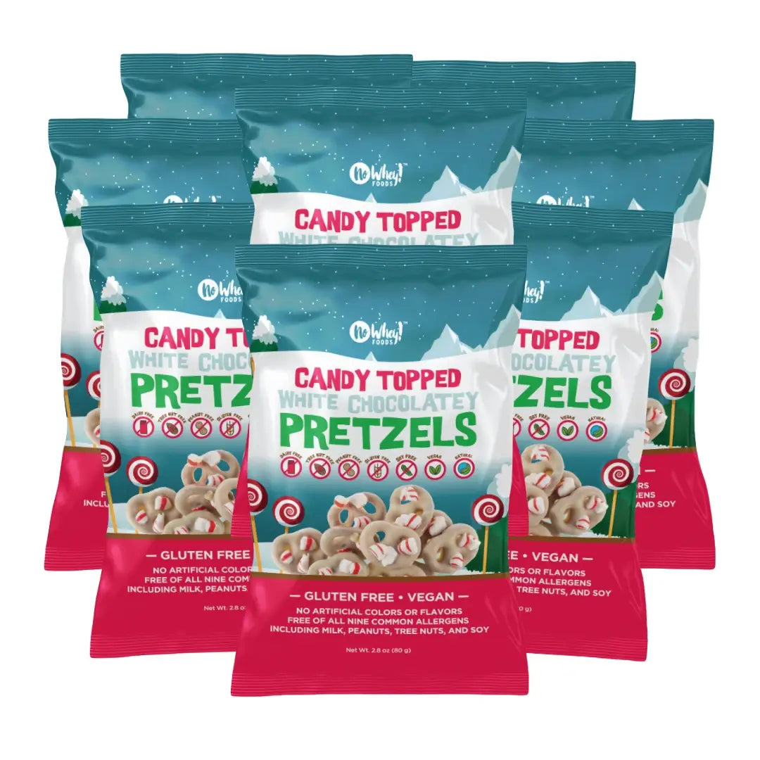No Whey Foods - Candied White Chocolate Pretzels (10 Units) - Allergy Friend