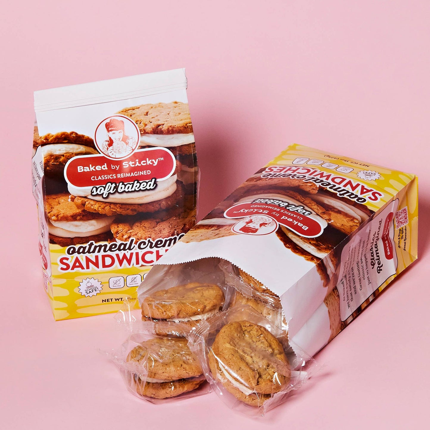 Baked by Sticky - Vegan Oatmeal Creme Sandwich Cookies