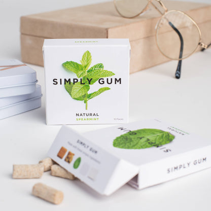 Simply Gum - Spearmint Chewing Gum - Natural + Plastic-Free