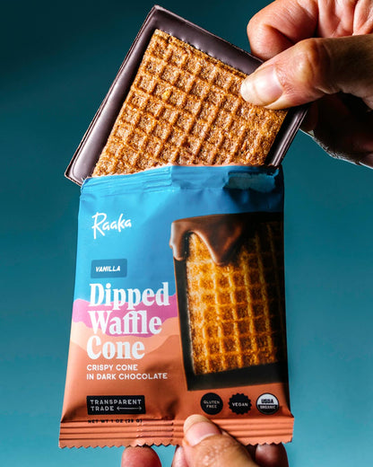 Raaka Chocolate - Vanilla Dipped Waffle Cone Chocolate Bar