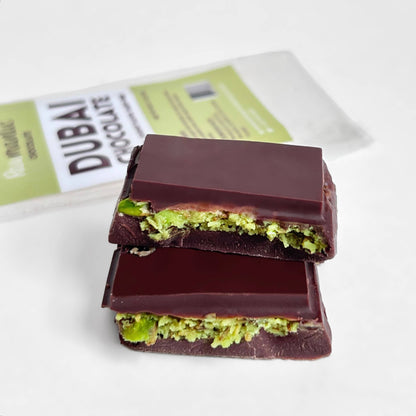 Rawmanticchocolate - DUBAI pistachio Kunafa Chocolate bar