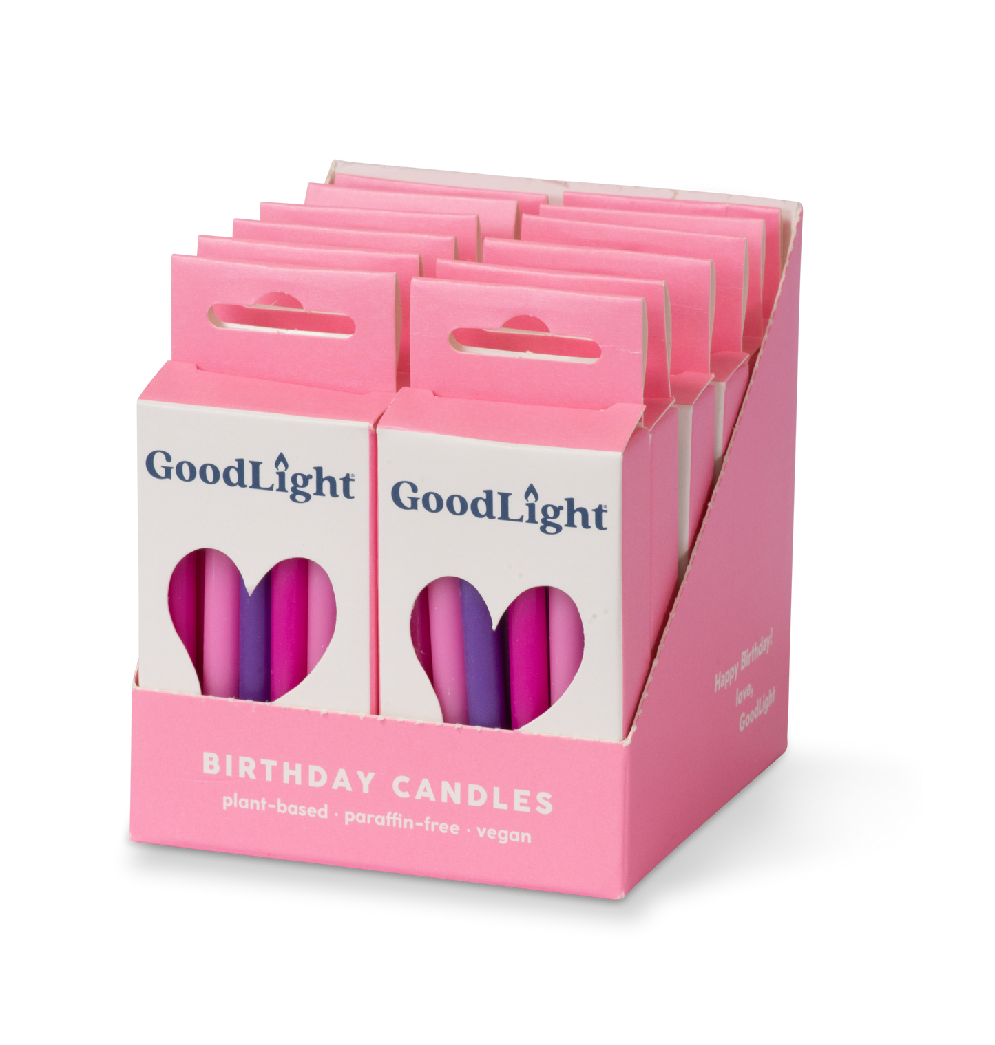 GoodLight Natural Candles - Vegan Birthday Candles | 12-Count Box: Pastel
