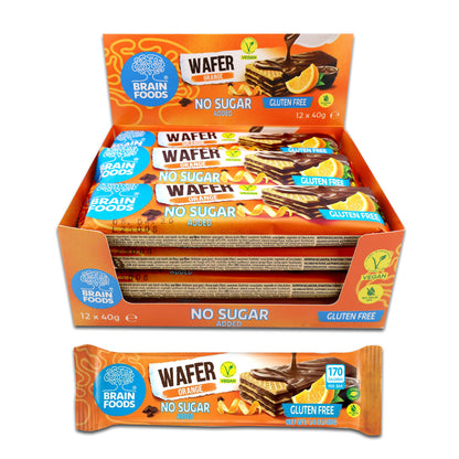 Wilton Mettler LLC - BRAIN FOODS Gluten Free Vegan Chocolate Coated Orange Wafers