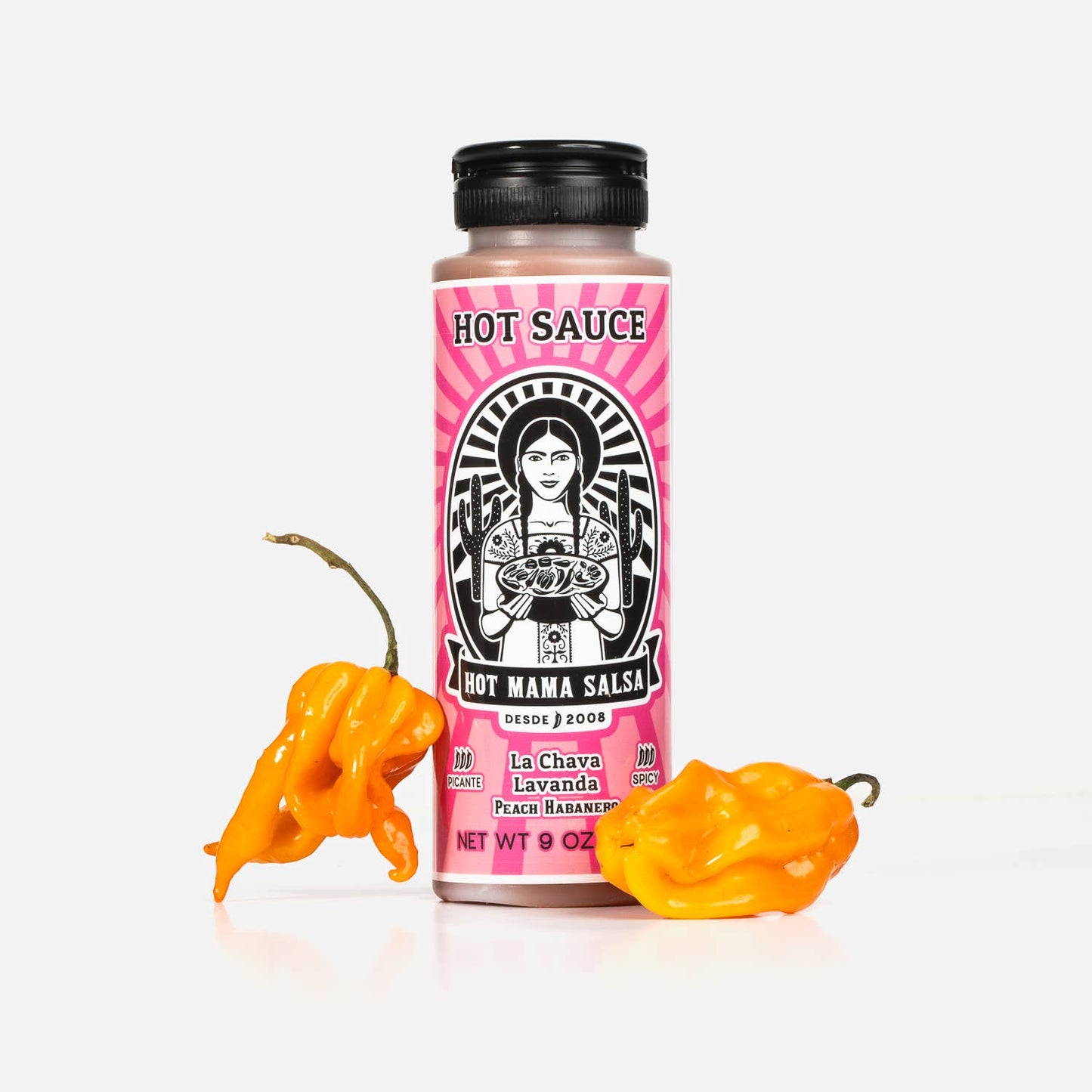 Hot Mama Salsa - La Chava Lavanda Hot Peach Habanero Hot Sauce