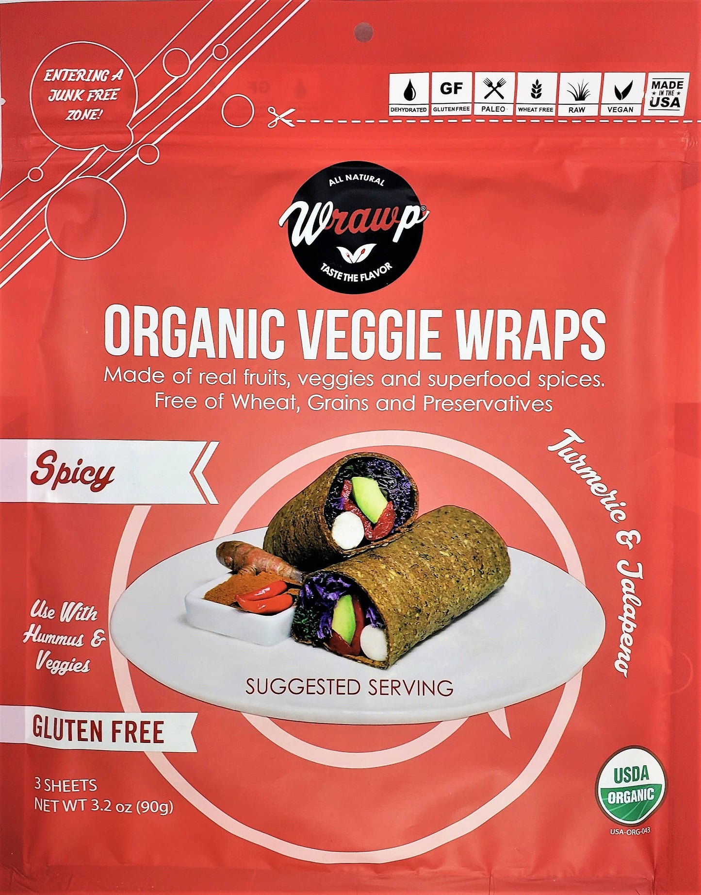 WrawP Foods - Mini Veggie Wraps: Spicy